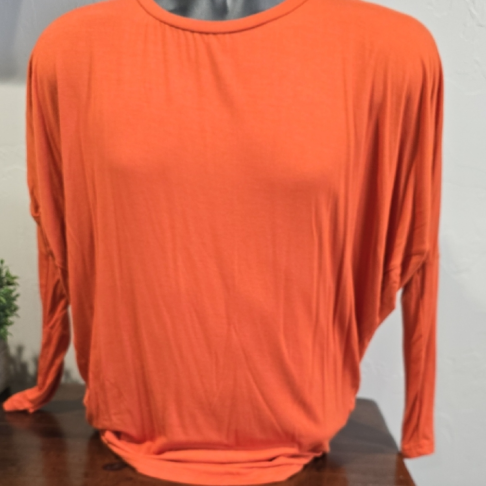 Elegant Orange Women's Blouse
